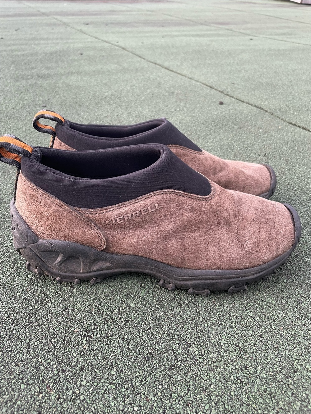 Merrell Jungle Moc Brown Suede Slip On Shoes Women's 6.5